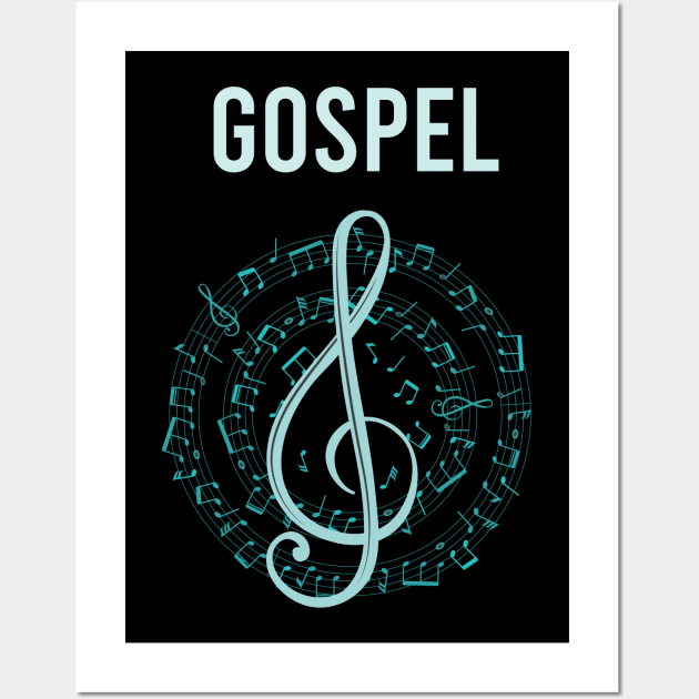 Music Note Circle Gospel Wall Art by Hanh Tay